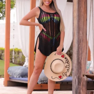 Saída de Praia Regata Furinho Tricot