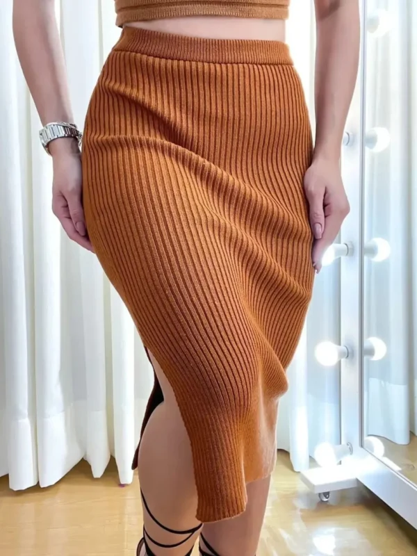 Saia Midi Tricot Modal