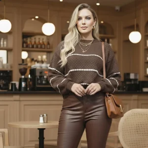 Blusa Tricot Listrada Atacado