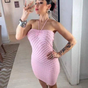 Vestido Tricot Escama Atacado